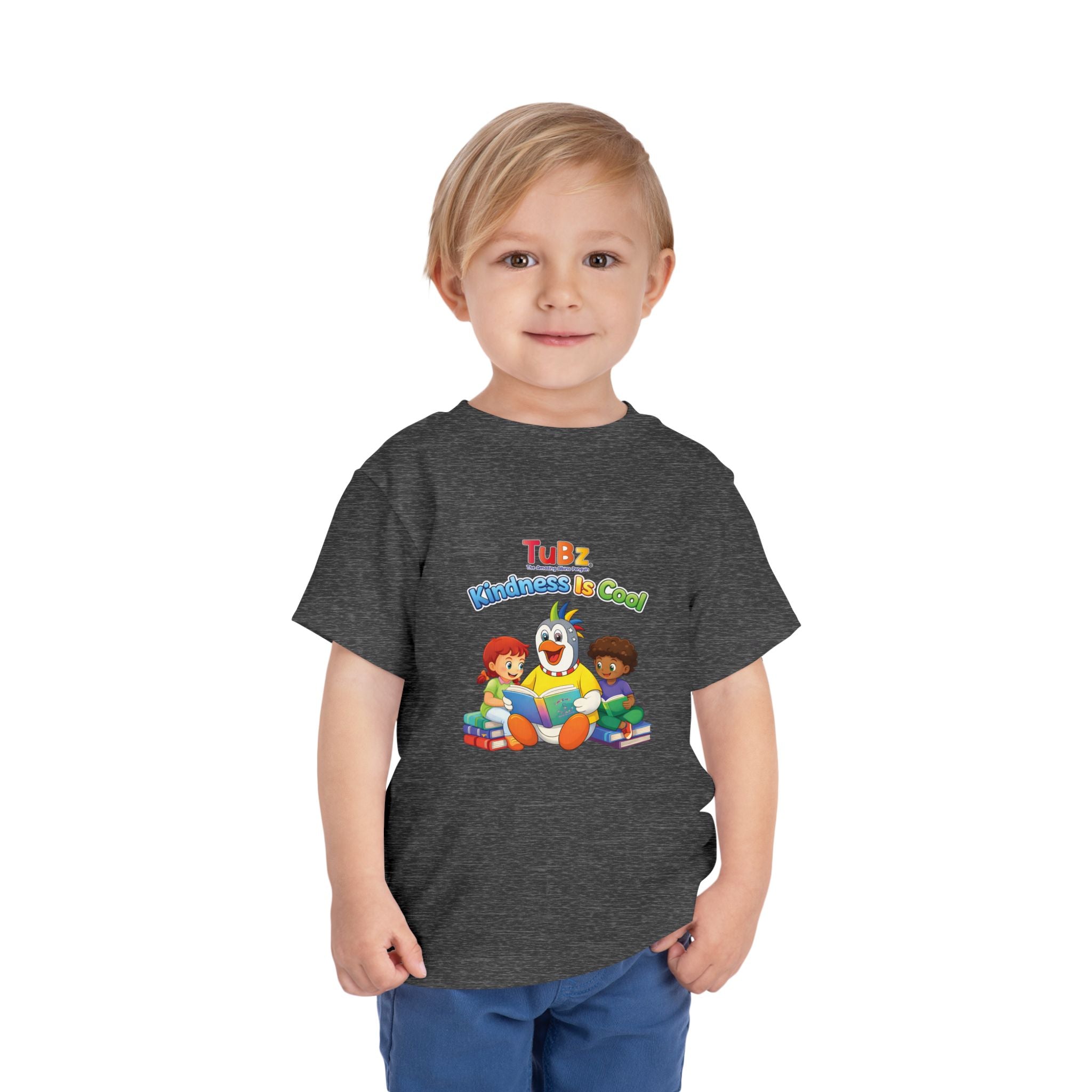 TuBz™ "Kindness Is Cool" Kids T-Shirt - Positive Message Graphic Tee | Smile Universe TuBz4Kidz