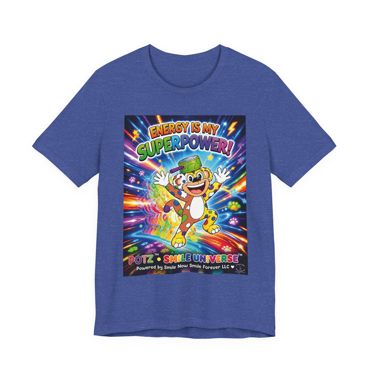 Potz™ Unisex Jersey Short Sleeve Tee – "Energy is My Superpower!" Graphic Tee | Smile Universe Collection