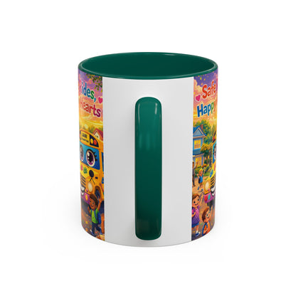 Lani™ Colorful Mug (11oz & 15oz) – "Safe Rides, Happy Hearts" Graphic