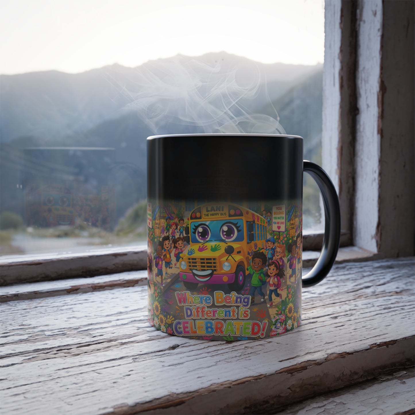 Lani™ Color Morphing Mug 11oz – "Where Being Different is CELEBRATED!" Graphic