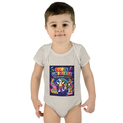 Smile Universe™ Infant Baby Rib Bodysuit – "Where Being Different is CELEBRATED!" Graphic