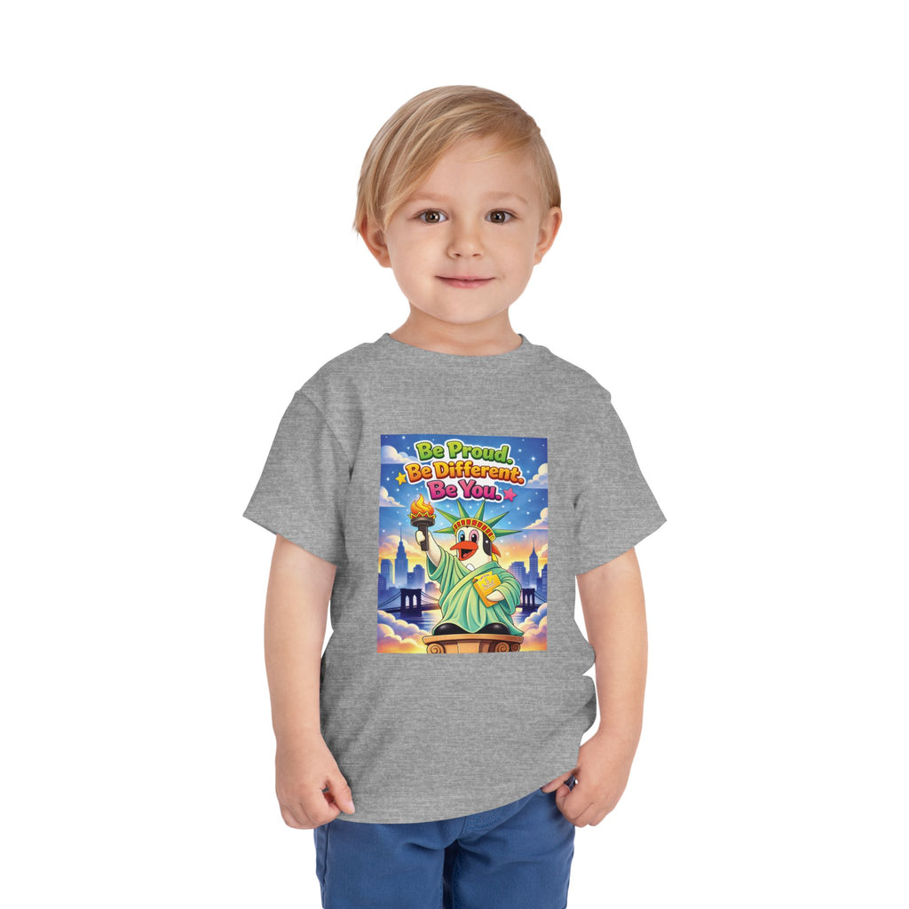 TuBz™ "Be Proud. Be Different. Be You." Toddler T- Shirt - Inspirational Kids Tee