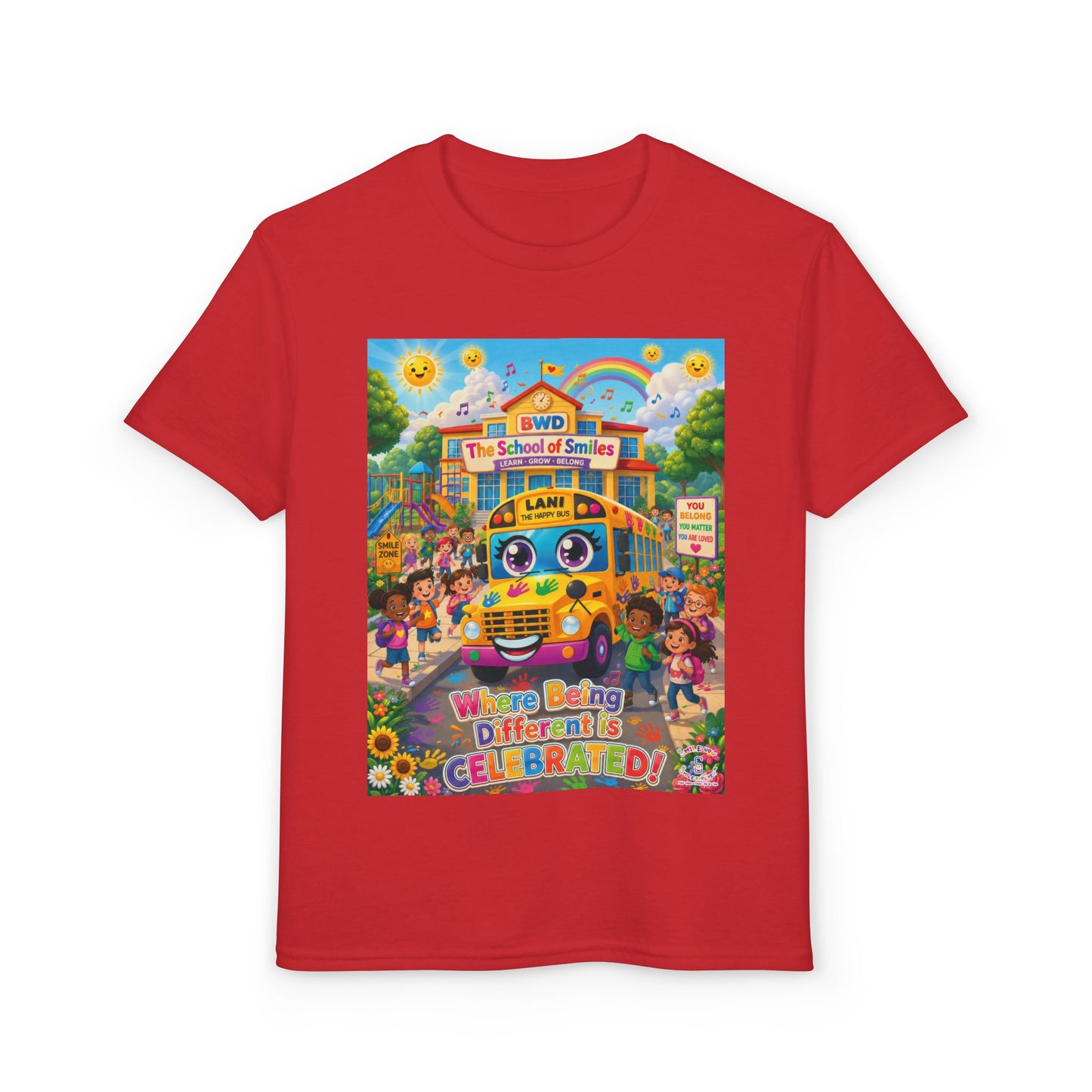 Lani™ Youth DryBlend® T-Shirt – "Where Being Different is CELEBRATED!" Graphic Shirt