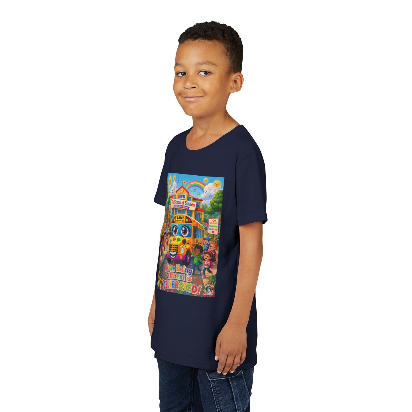 Lani™ Youth Short Sleeve Tee – "Where Being Different is CELEBRATED!" Graphic Shirt