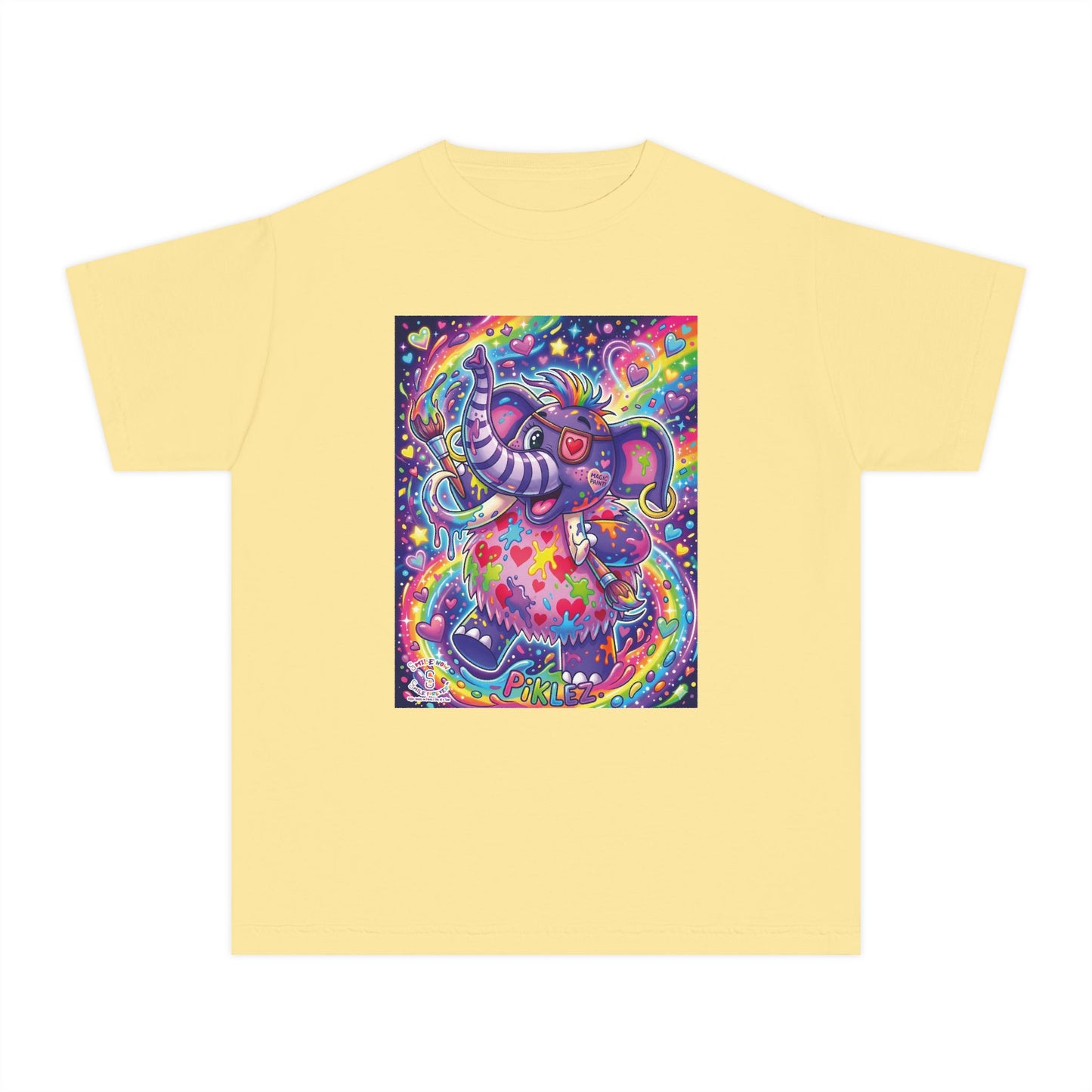 Piklez™ Youth Midweight Tee – "Magic Paint!" Graphic Shirt | Smile Universe Collection