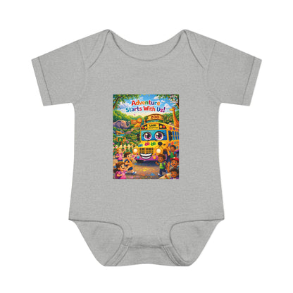 Lani™ Infant Baby Rib Bodysuit – "Adventure Starts With Us!" Graphic