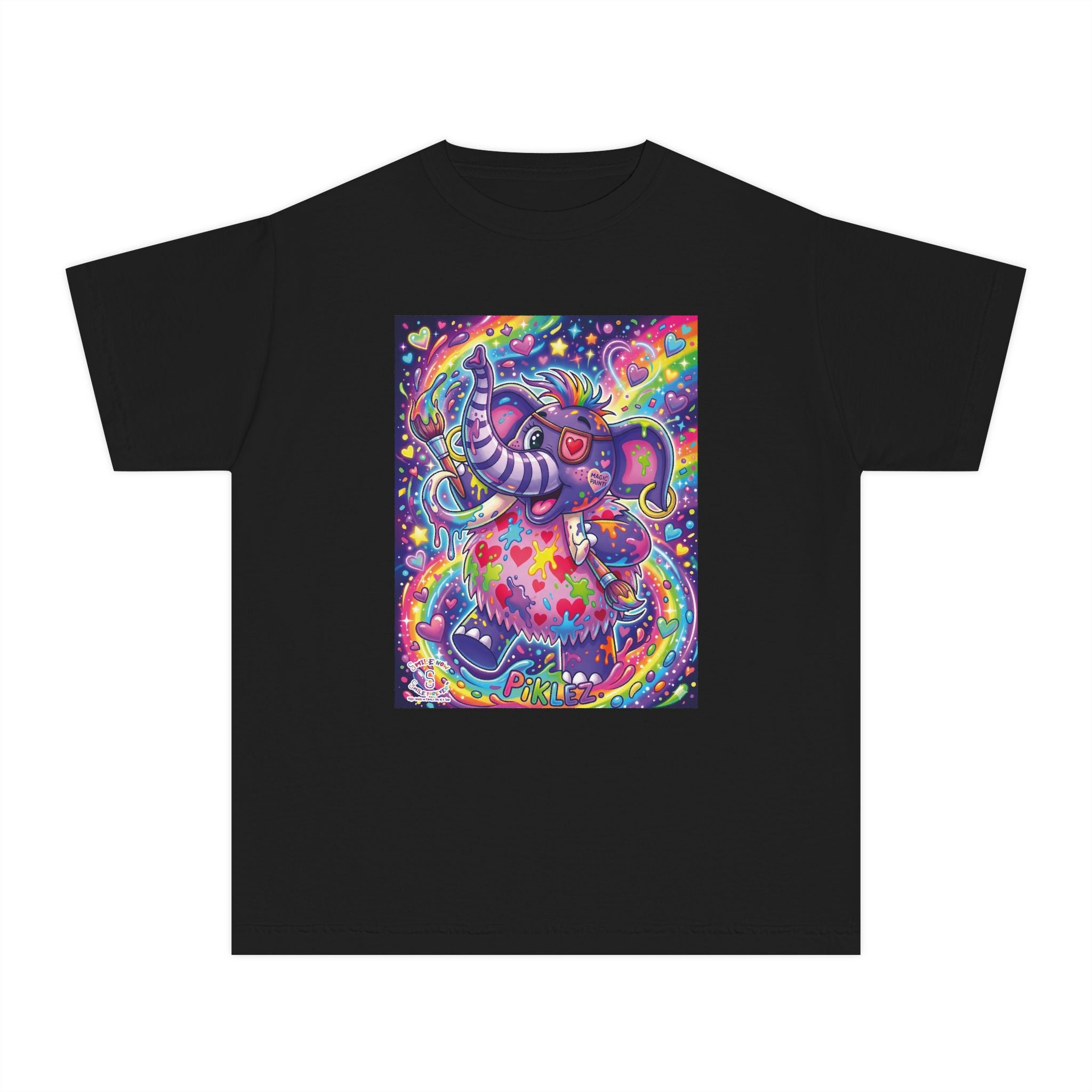 Piklez™ Youth Midweight Tee – "Magic Paint!" Graphic Shirt | Smile Universe Collection
