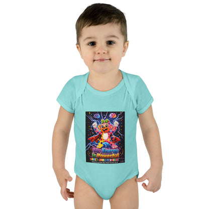 Panz™ Infant Baby Rib Bodysuit – "My Energy is Powerful" Graphic Onesie | Smile Universe Collection