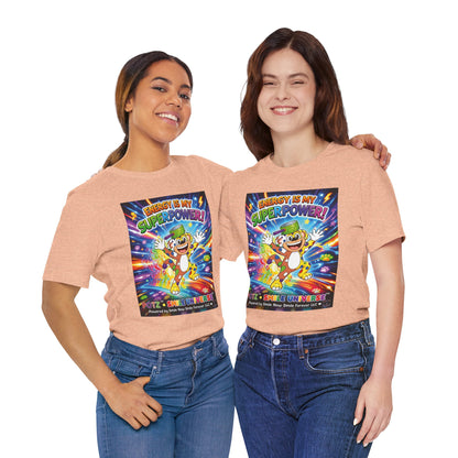 Potz™ Unisex Jersey Short Sleeve Tee – "Energy is My Superpower!" Graphic Tee | Smile Universe Collection