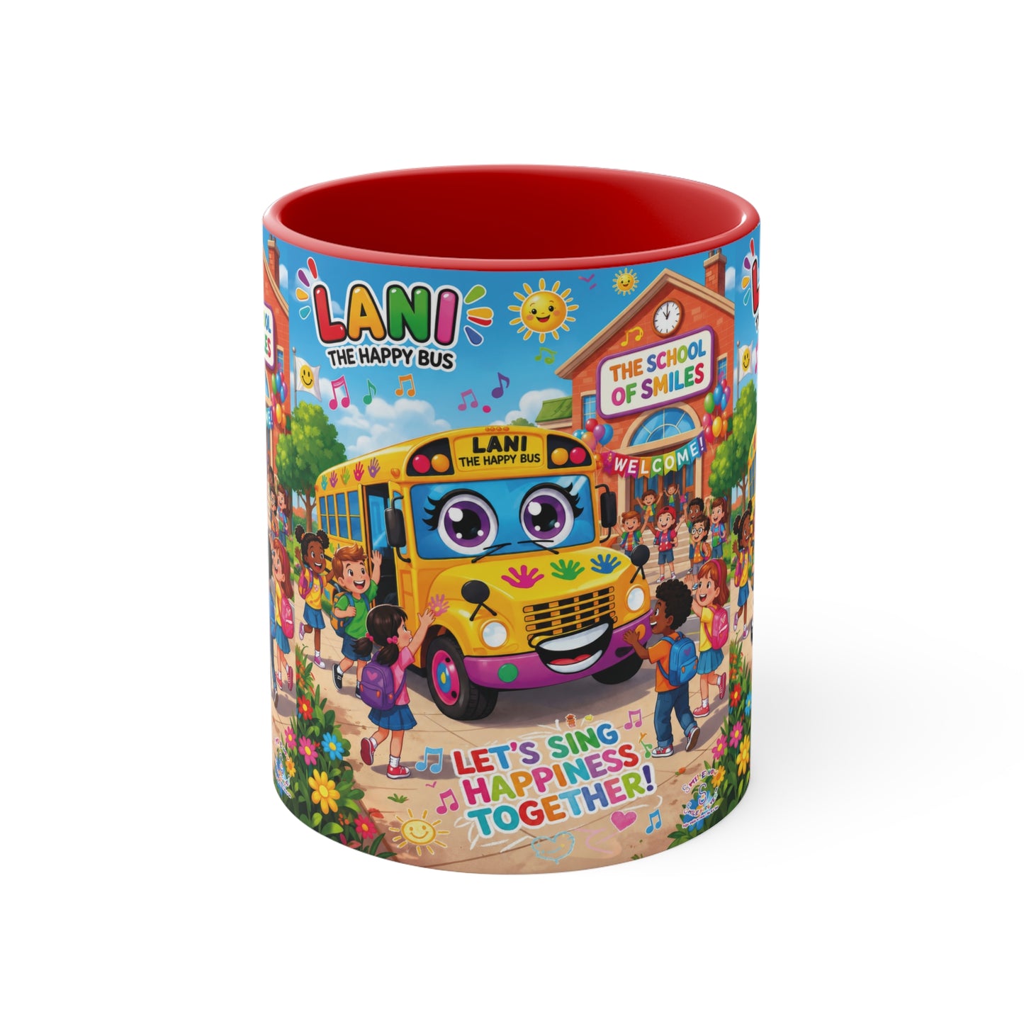 Lani™ Accent Mug – "Let's Sing Happiness Together!" Graphic