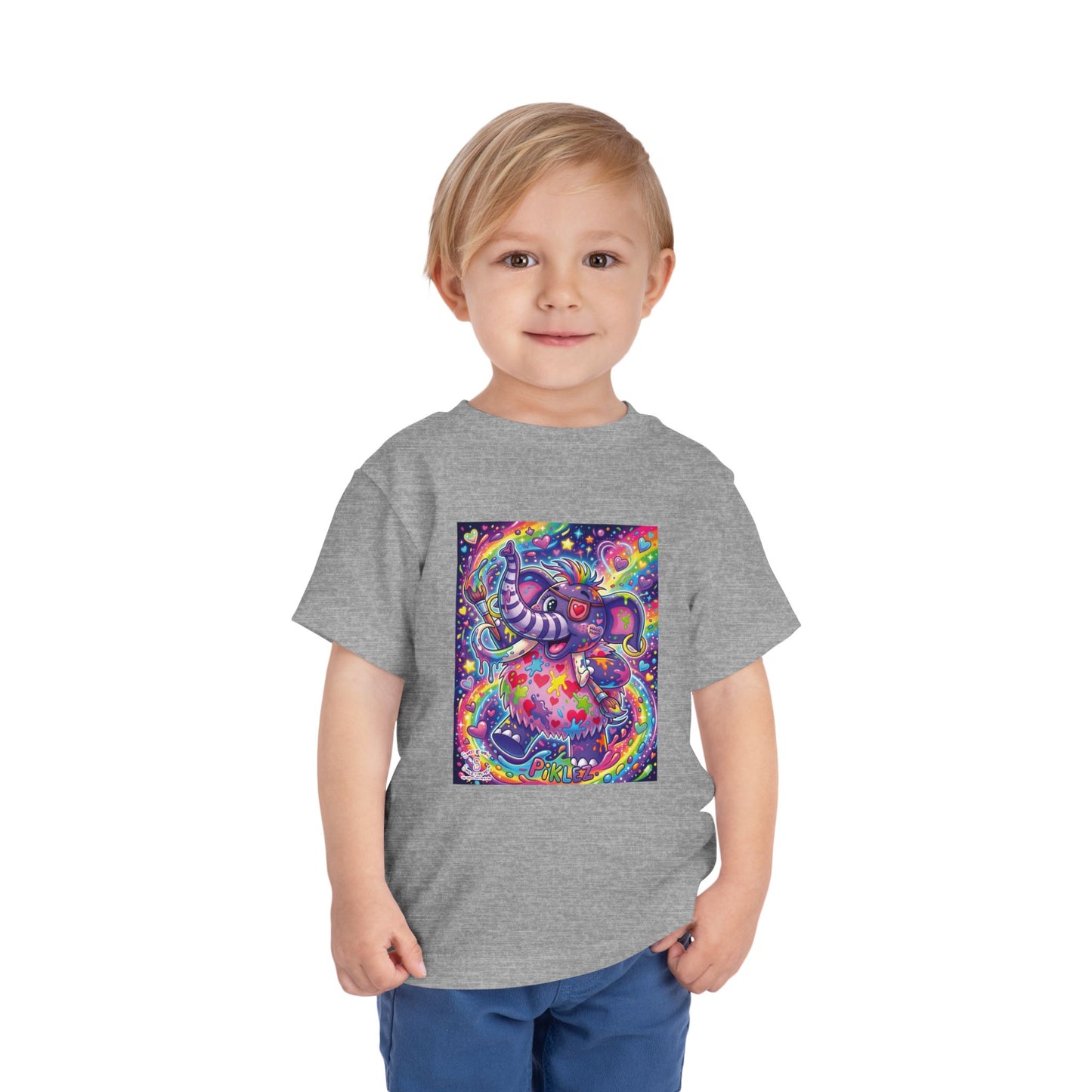 Piklez™ Toddler Short Sleeve Tee – "Magic Paint!" Graphic Shirt | Smile Universe Collection