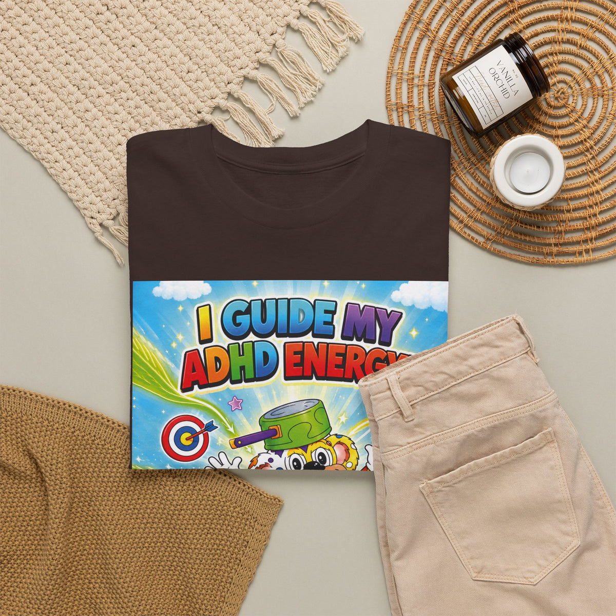 Potz™ Unisex Heavy Cotton™ Tee – "I Guide My ADHD Energy!" Graphic Tee | Smile Universe Collection