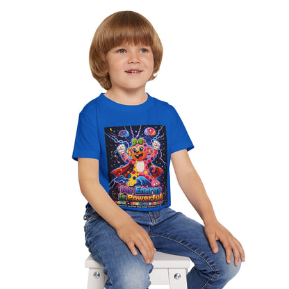 Panz™ Heavy Cotton™ Toddler T-Shirt – "My Energy is Powerful" Graphic Tee | Smile Universe Collection