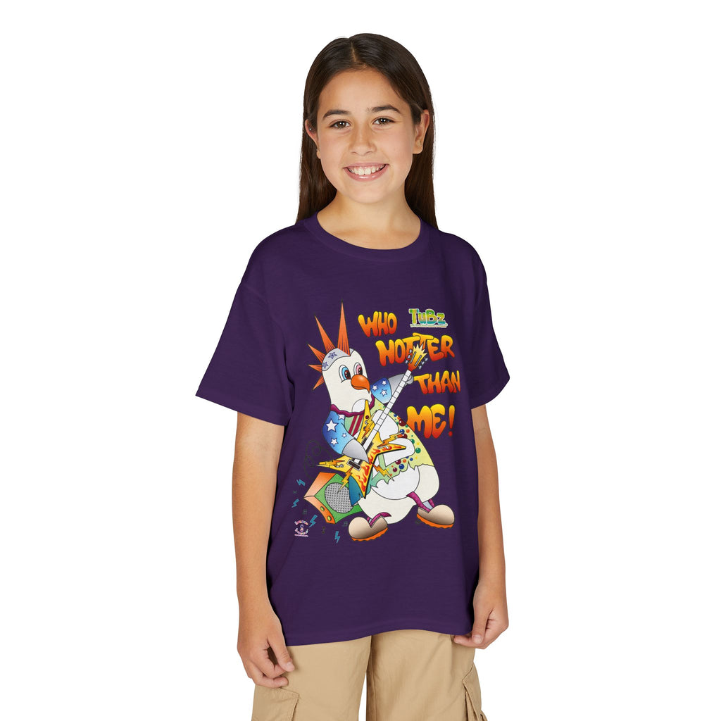 TuBz™ Rockstar Kids T-Shirt - "Who Hotter Than Me!" Graphic Tee | Smile Universe TuBz4Kidz Collection