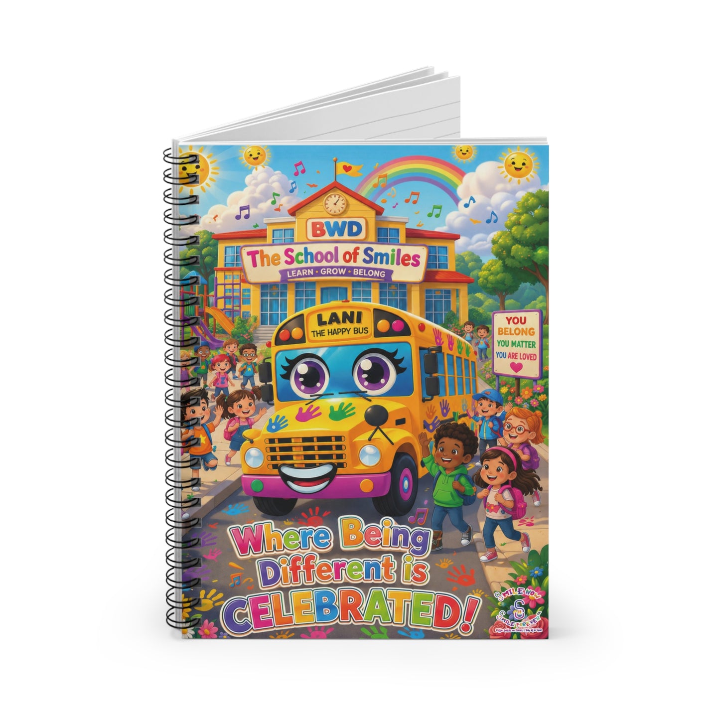 Lani™ Spiral Notebook – Ruled Line | "Where Being Different is CELEBRATED!" Graphic