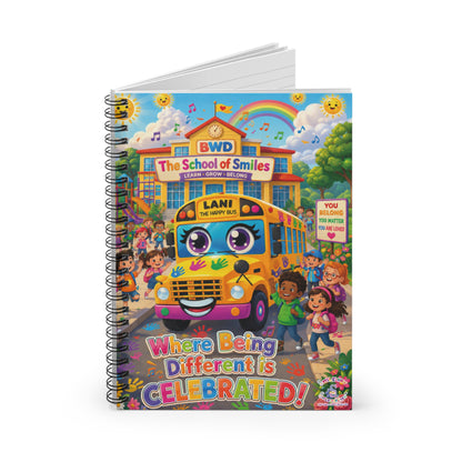 Lani™ Spiral Notebook – Ruled Line | "Where Being Different is CELEBRATED!" Graphic