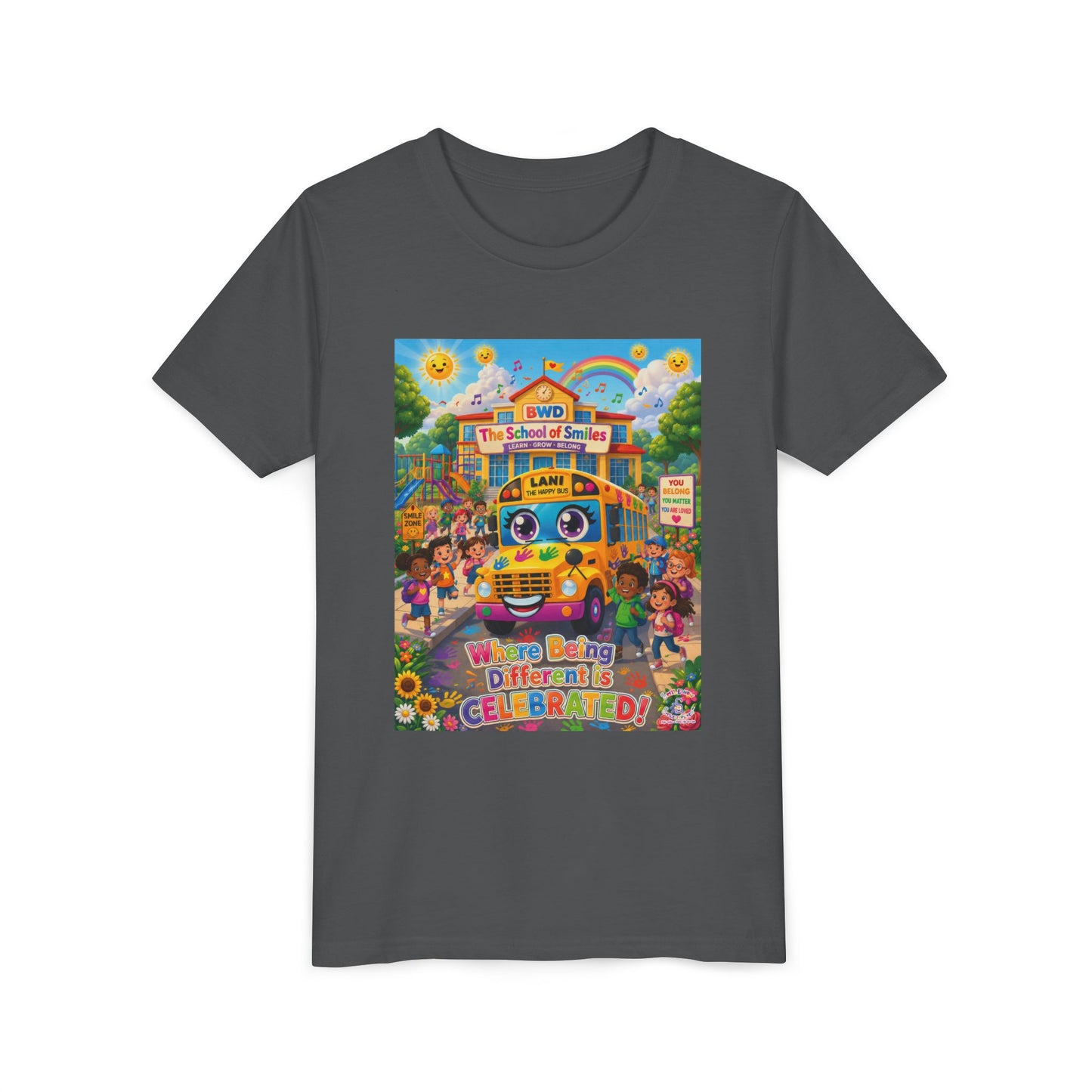 Lani™ Youth Short Sleeve Tee – "Where Being Different is CELEBRATED!" Graphic Shirt