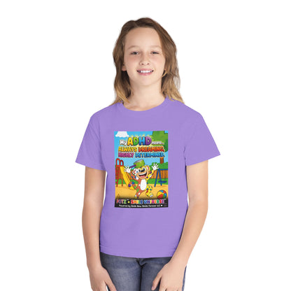 Potz™ Youth Midweight Tee – "My ADHD Means Always Dreaming, Highly Determined" Graphic Tee | Smile Universe Collection