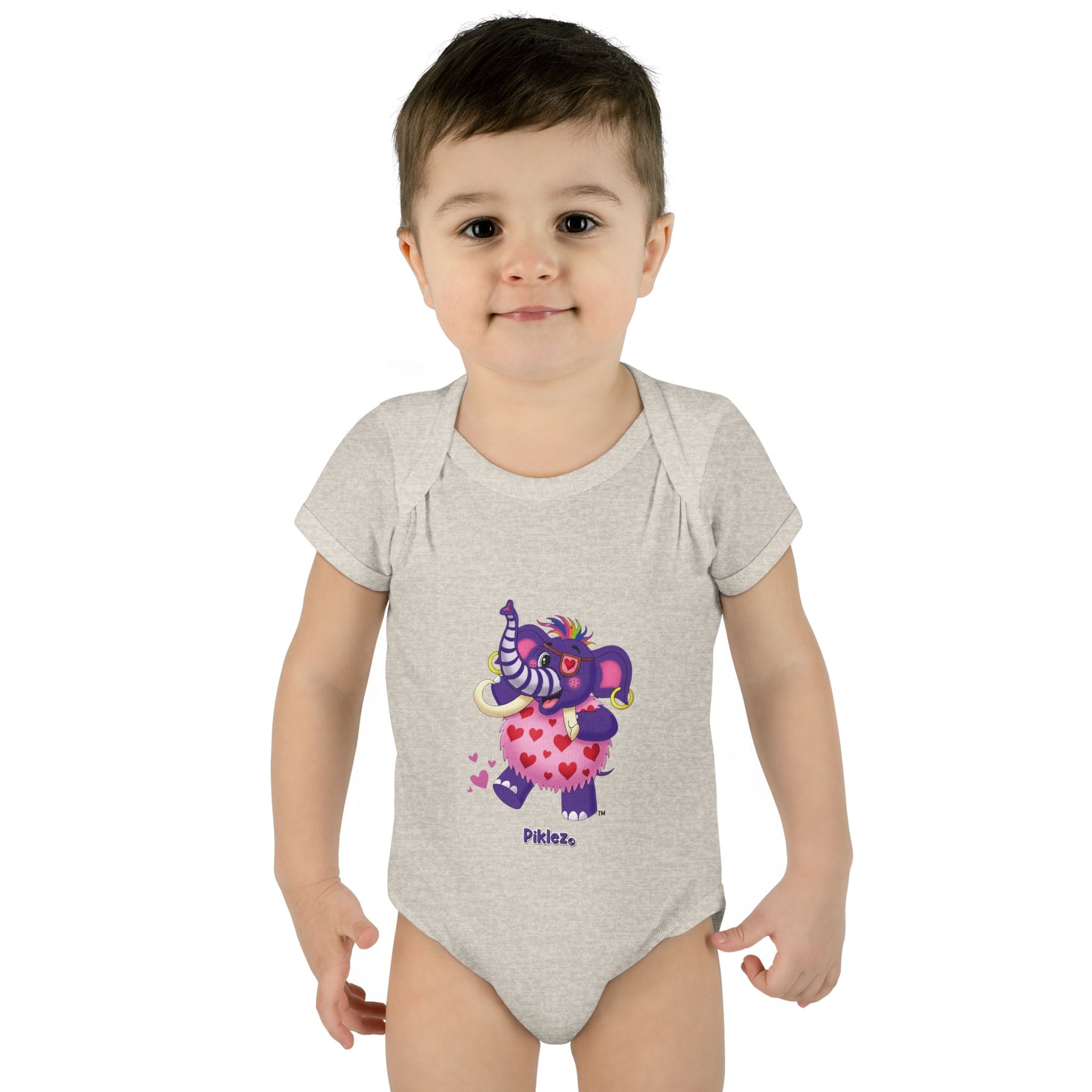 Piklez™ Infant Baby Rib Bodysuit – "Full of Love!" Graphic | Smile Universe Collection
