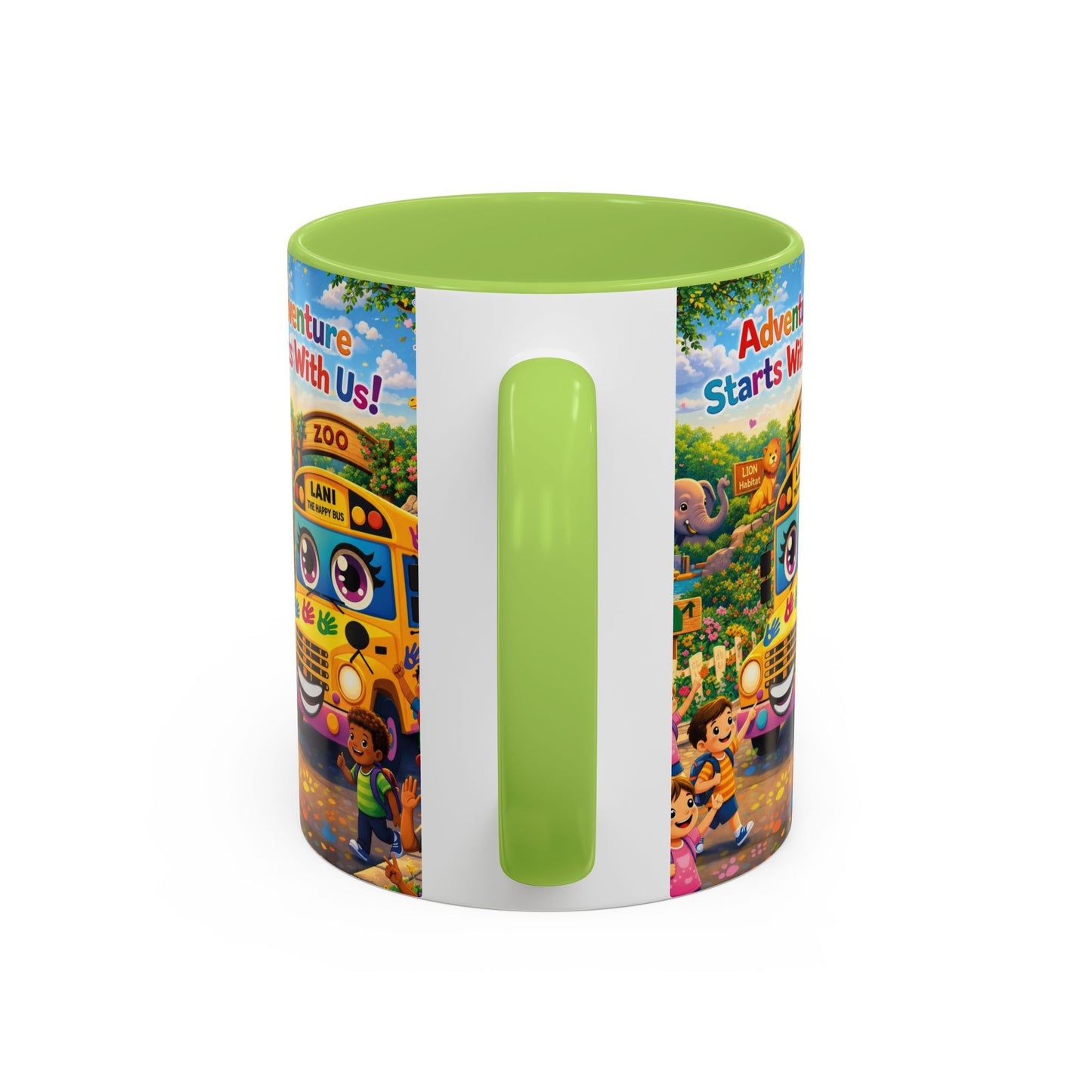 Lani™ Accent Coffee Mug (11oz & 15oz) – "Adventure Starts With Us!" Graphic
