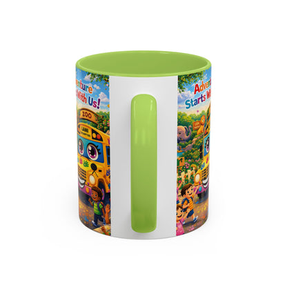 Lani™ Accent Coffee Mug (11oz & 15oz) – "Adventure Starts With Us!" Graphic