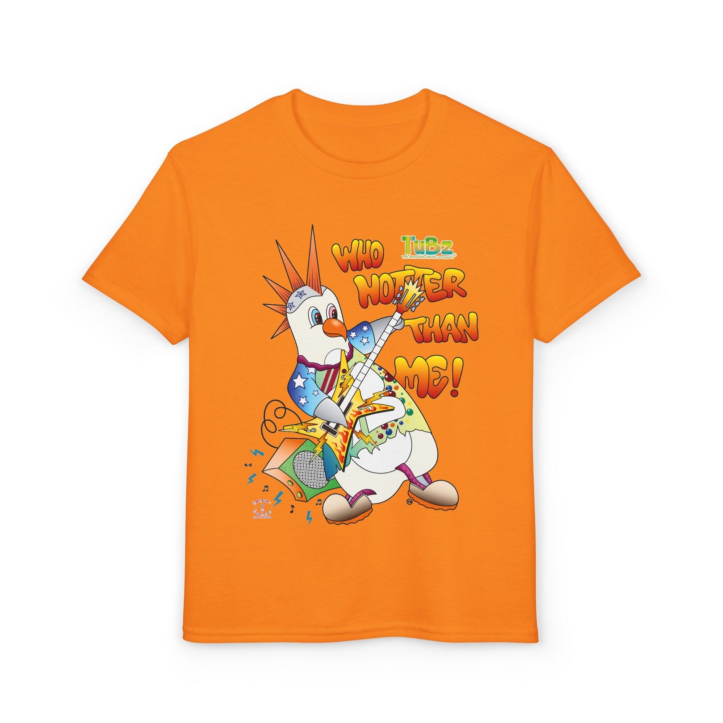 TuBz™ Rockstar Kids T-Shirt - "Who Hotter Than Me!" Graphic Tee | Smile Universe TuBz4Kidz Collection