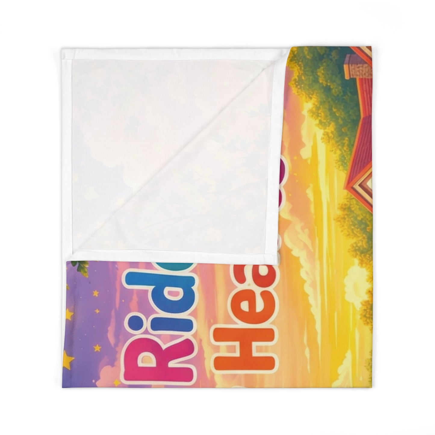 Lani™ Baby Swaddle Blanket – "Safe Rides, Happy Hearts" Graphic