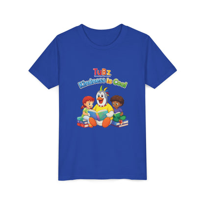 TuBz™ "Kindness Is Cool" Kids T-Shirt - Positive Message Graphic Tee | Smile Universe TuBz4Kidz