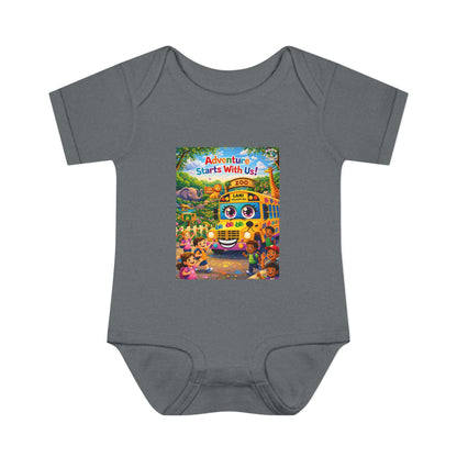 Lani™ Infant Baby Rib Bodysuit – "Adventure Starts With Us!" Graphic