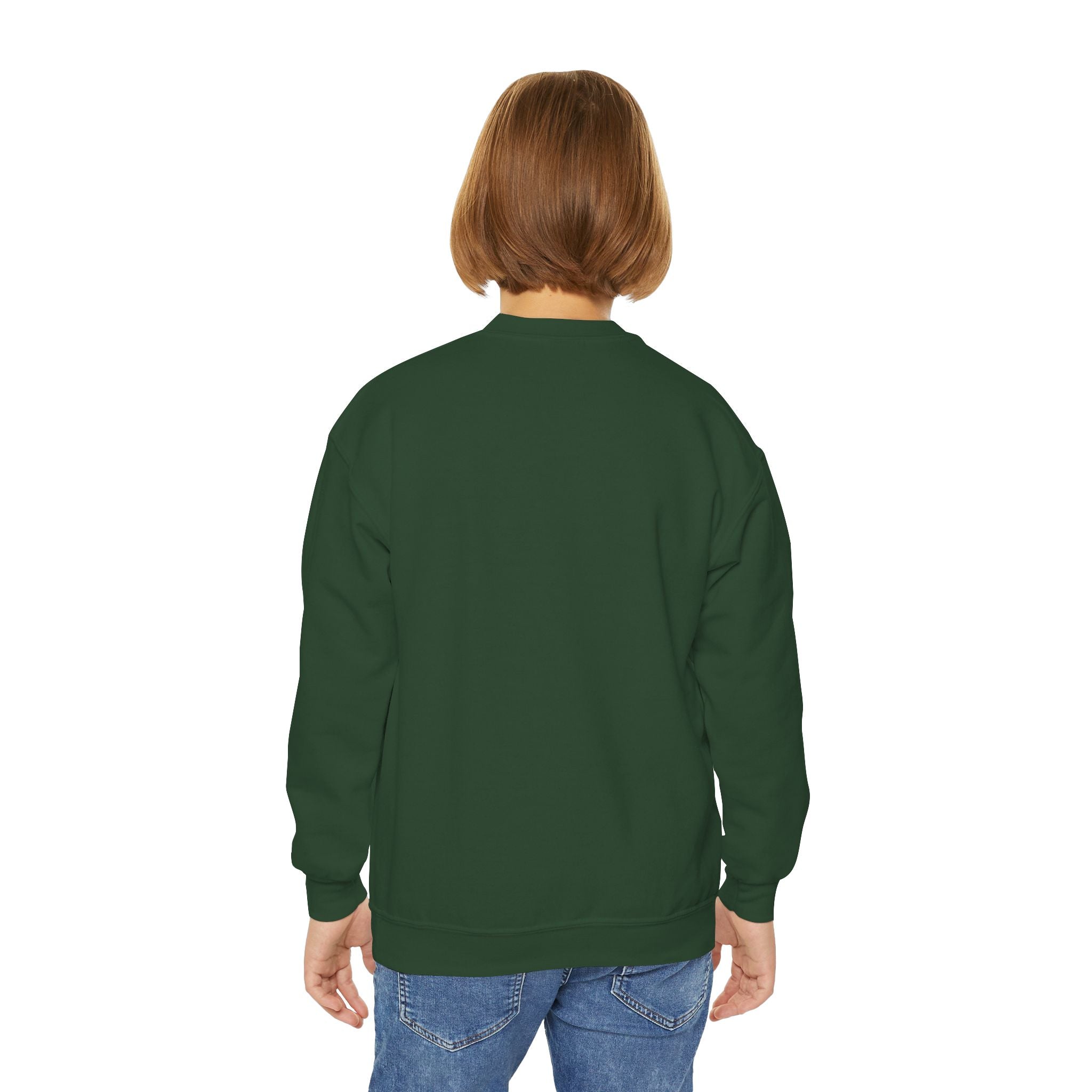TuBz™ "Being Smart Iz Kool" Youth Crewneck Sweatshirt – Character Dress-Up Graphic Sweatshirt | Smile Universe TuBz4Kidz Collection