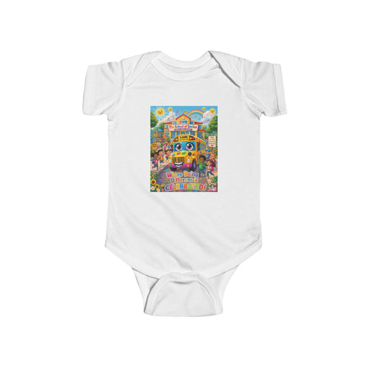Lani™ Infant Fine Jersey Bodysuit – "Where Being Different is CELEBRATED!" Graphic