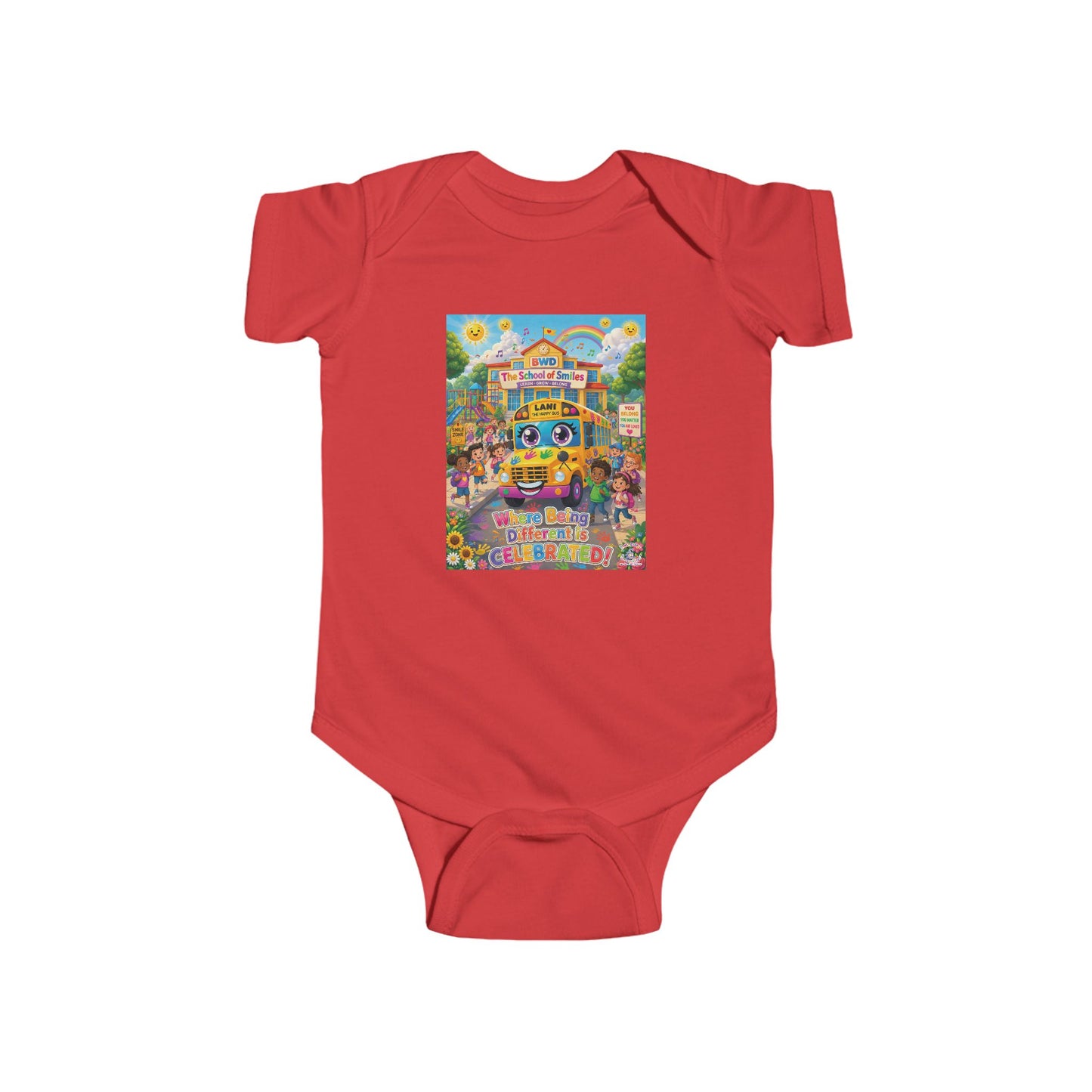 Lani™ Infant Fine Jersey Bodysuit – "Where Being Different is CELEBRATED!" Graphic
