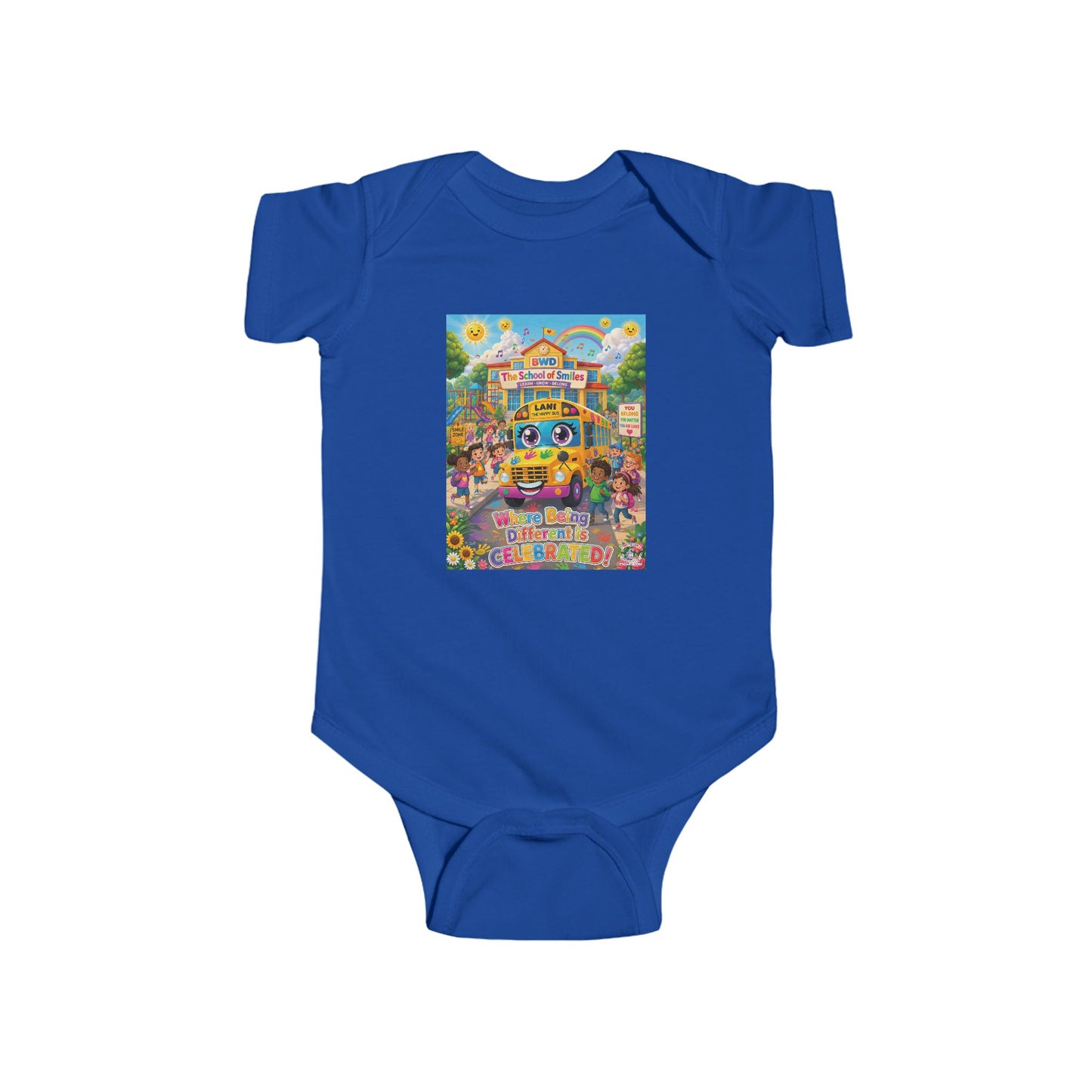 Lani™ Infant Fine Jersey Bodysuit – "Where Being Different is CELEBRATED!" Graphic
