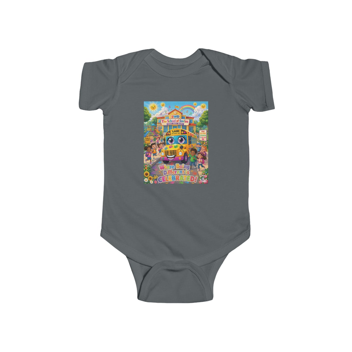 Lani™ Infant Fine Jersey Bodysuit – "Where Being Different is CELEBRATED!" Graphic