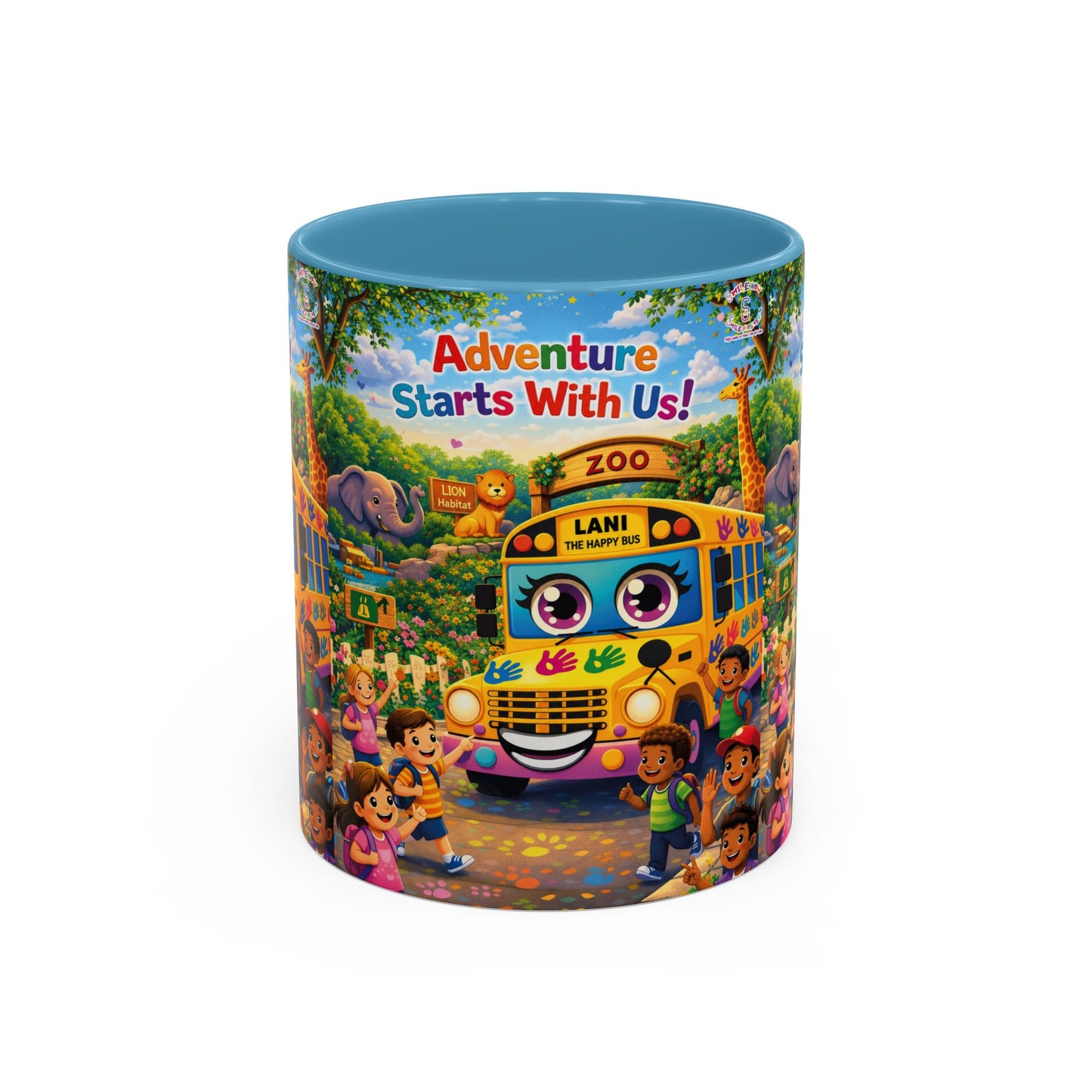 Lani™ Accent Coffee Mug (11oz & 15oz) – "Adventure Starts With Us!" Graphic