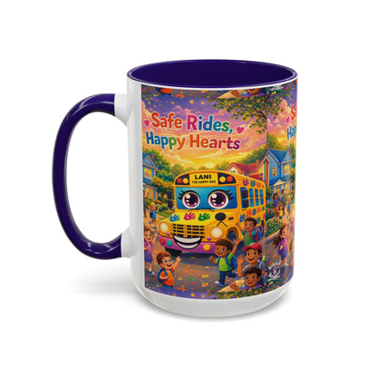 Lani™ Colorful Mug (11oz & 15oz) – "Safe Rides, Happy Hearts" Graphic