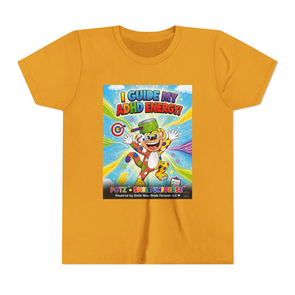 Potz™ Youth Short Sleeve Tee – "I Guide My ADHD Energy!" Graphic Tee | Smile Universe Collection