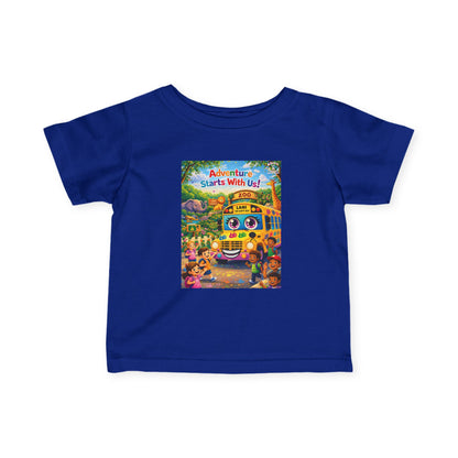 Lani™ Infant Fine Jersey Tee – "Adventure Starts With Us!" Graphic