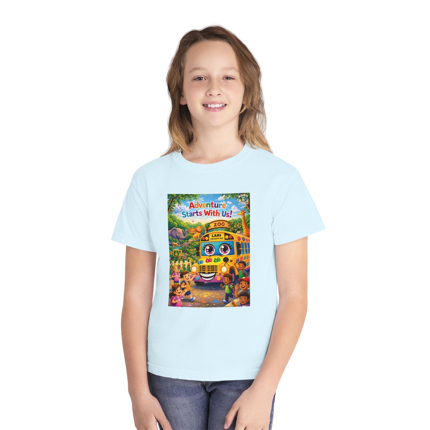 Lani™ Youth Midweight Tee – "Adventure Starts With Us!" Graphic