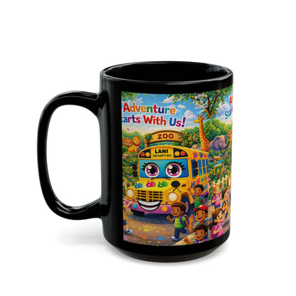 Lani™ Black Mug (11oz & 15oz) – "Adventure Starts With Us!" Graphic