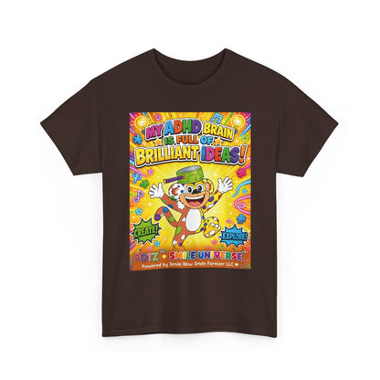 Potz™ Unisex Heavy Cotton™ Tee – "My ADHD Brain is Full of Brilliant Ideas!" Graphic Tee | Smile Universe Collection
