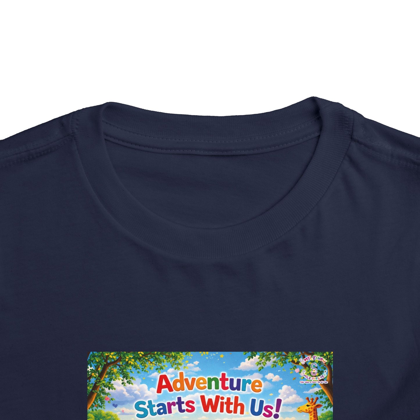 Lani™ Toddler Short Sleeve Tee – "Adventure Starts With Us!" Graphic