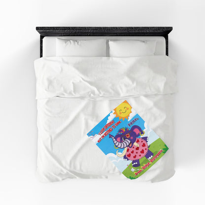Piklez™ Velveteen Plush Blanket – "Destined to Shine" Graphic | Smile Universe Collection