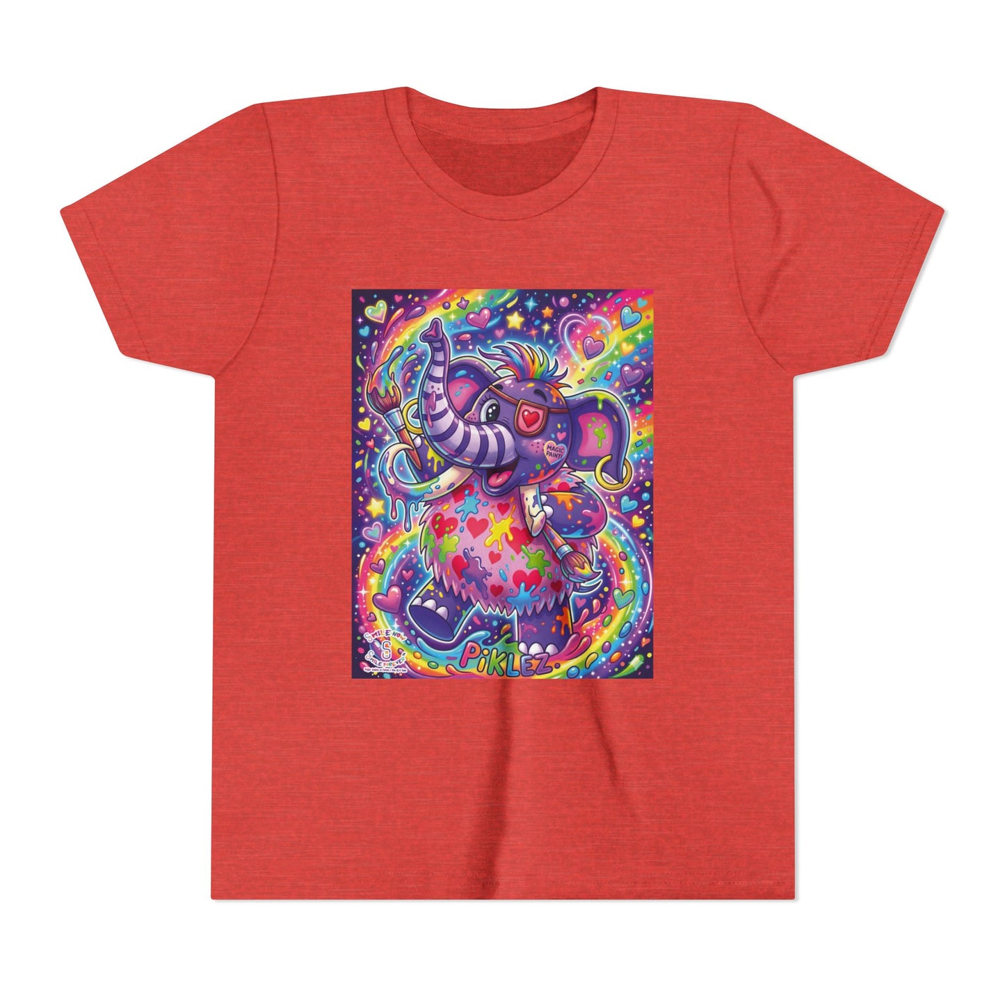 Piklez™ Youth Short Sleeve Tee – "Magic Paint!" Graphic Shirt | Smile Universe Collection