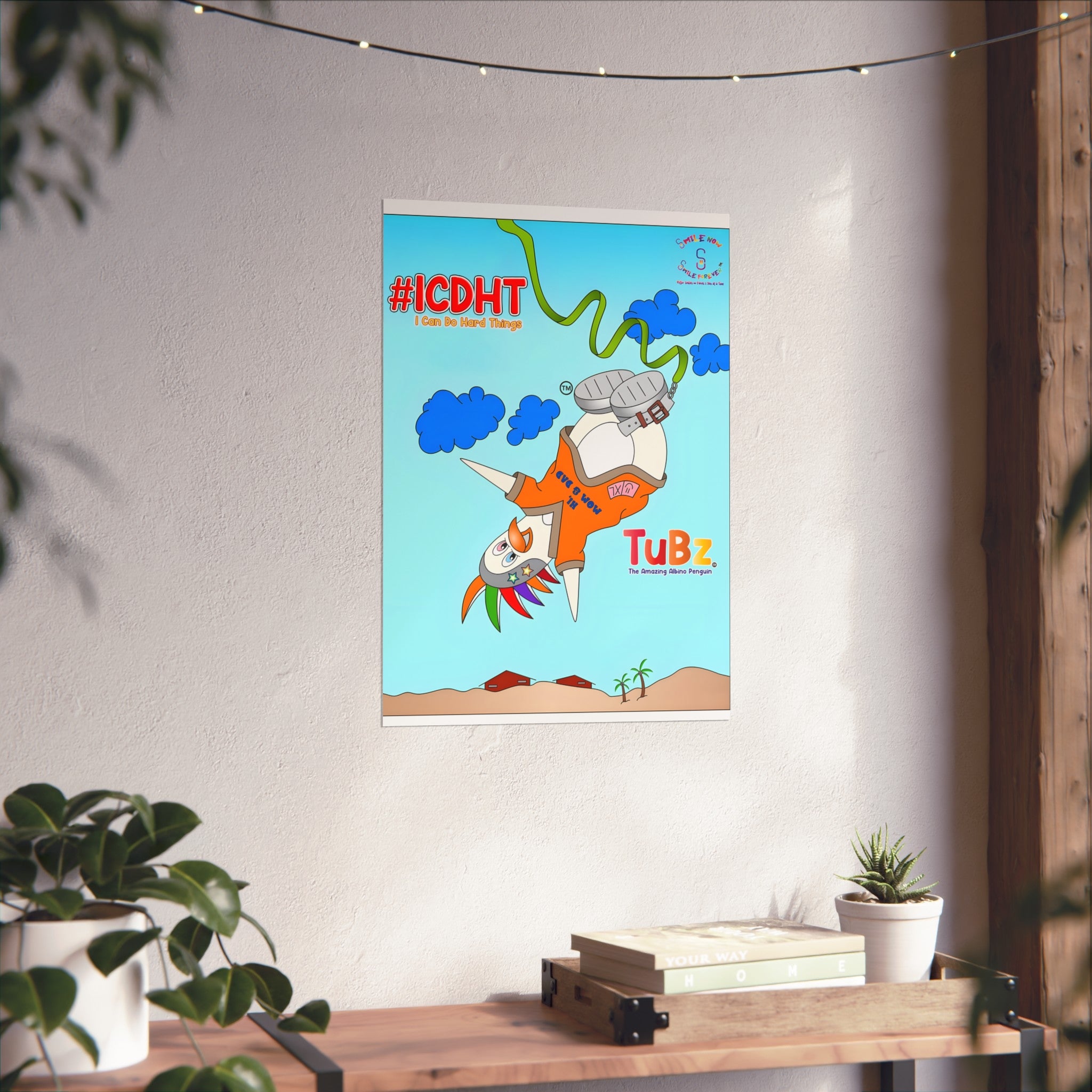 TuBz™ "I Can Do Hard Things" Fine Art Poster - Premium Inspirational Wall Decor for Kids