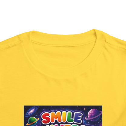 Smile Universe™ Toddler Short Sleeve Tee – "Where Being Different is CELEBRATED!" Graphic