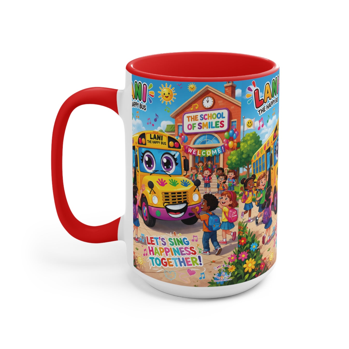 Lani™ Accent Mug – "Let's Sing Happiness Together!" Graphic
