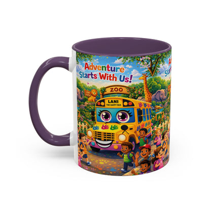 Lani™ Accent Coffee Mug (11oz & 15oz) – "Adventure Starts With Us!" Graphic