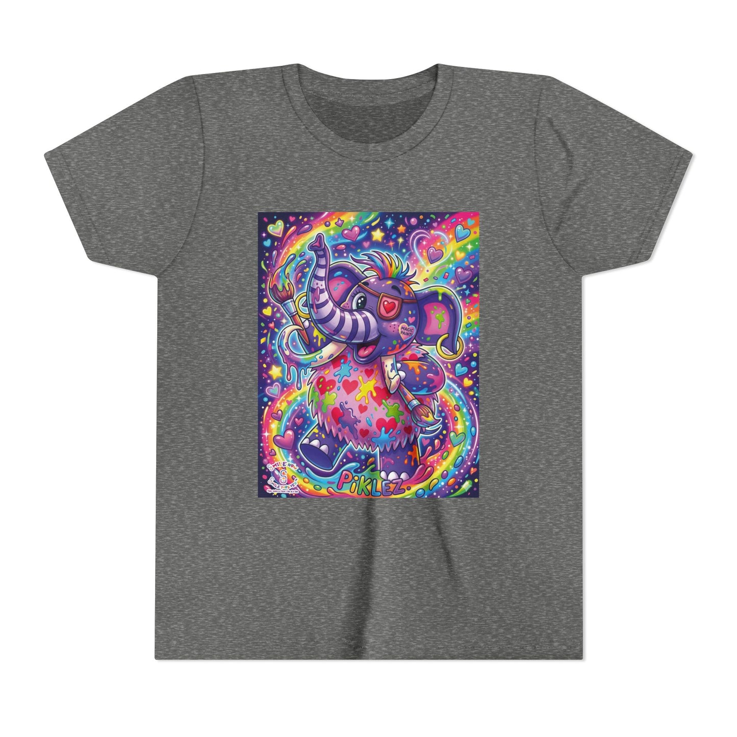 Piklez™ Youth Short Sleeve Tee – "Magic Paint!" Graphic Shirt | Smile Universe Collection