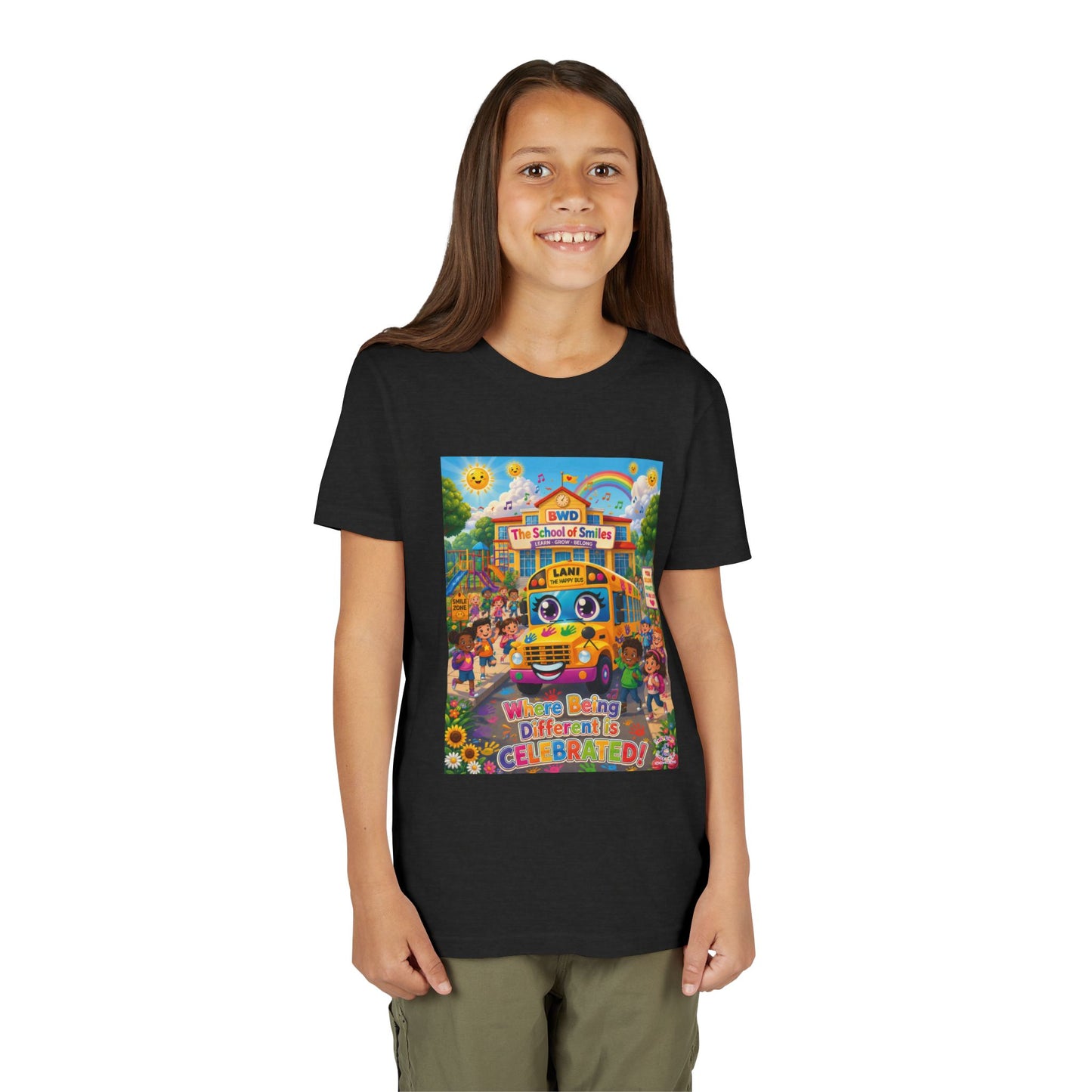 Lani™ Youth Short Sleeve Tee – "Where Being Different is CELEBRATED!" Graphic Shirt